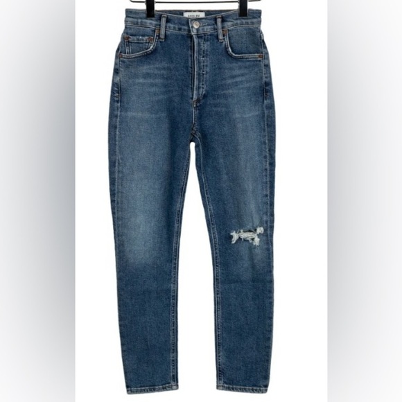 AGOLDE Nico high rise Stretch Trendy Day 2 Nite skinny 5 pockets cropped jean 26 - Picture 6 of 6